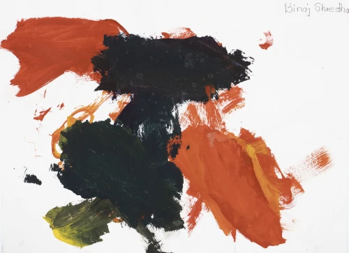 BIR-0625-175, (UN)SEEN 2025, Biraj (20), Gouache on paper 20 x 16 inches (with frame)